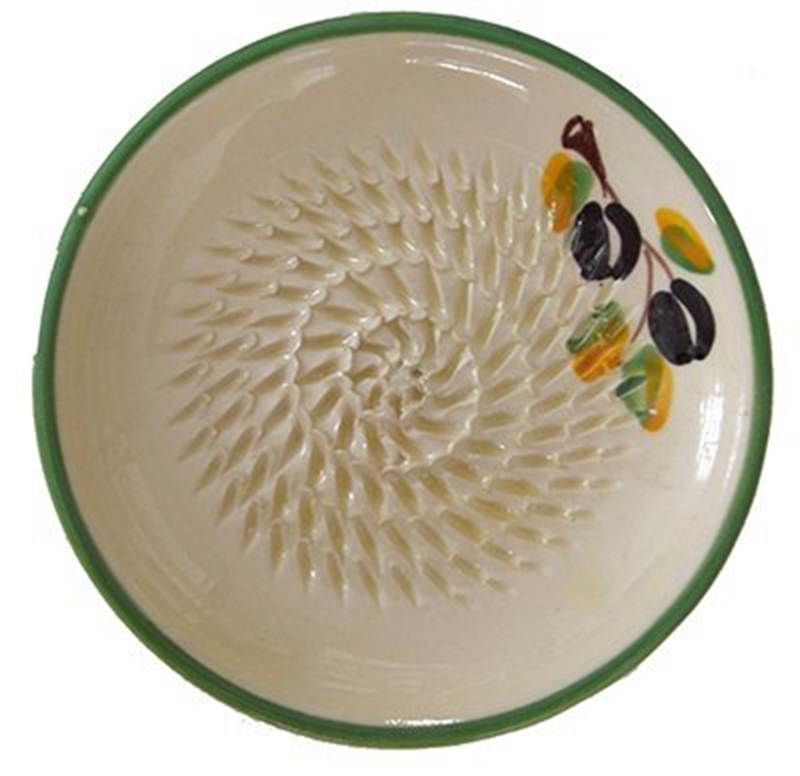 Hand Painted Garlic Grater Plate Made in France